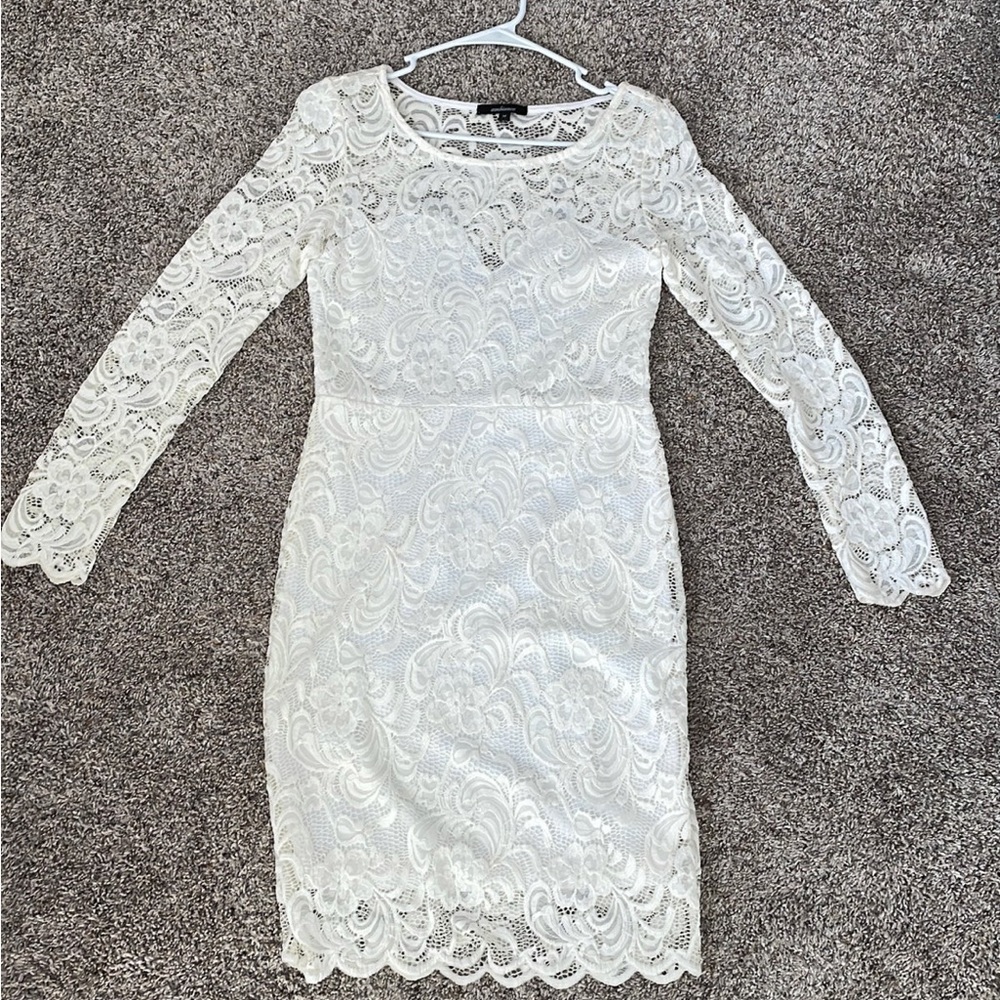 Ambience white lace dress- medium